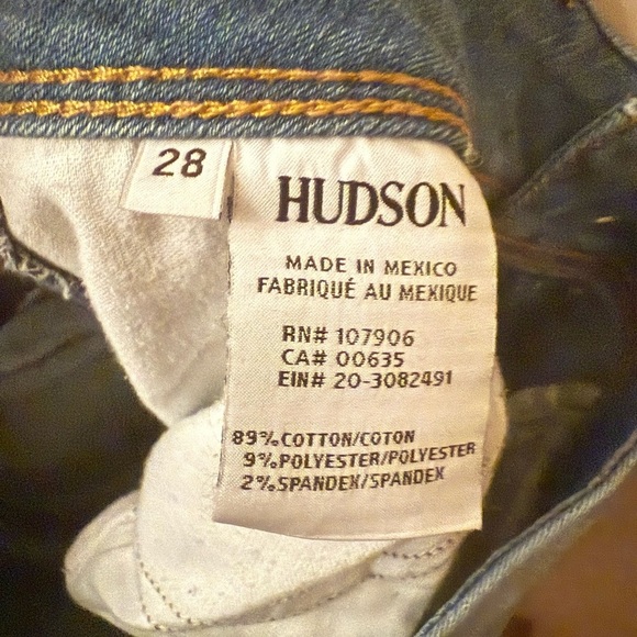Hudson Jeans Distressed Blue Skinny Jeans - Picture 4 of 4